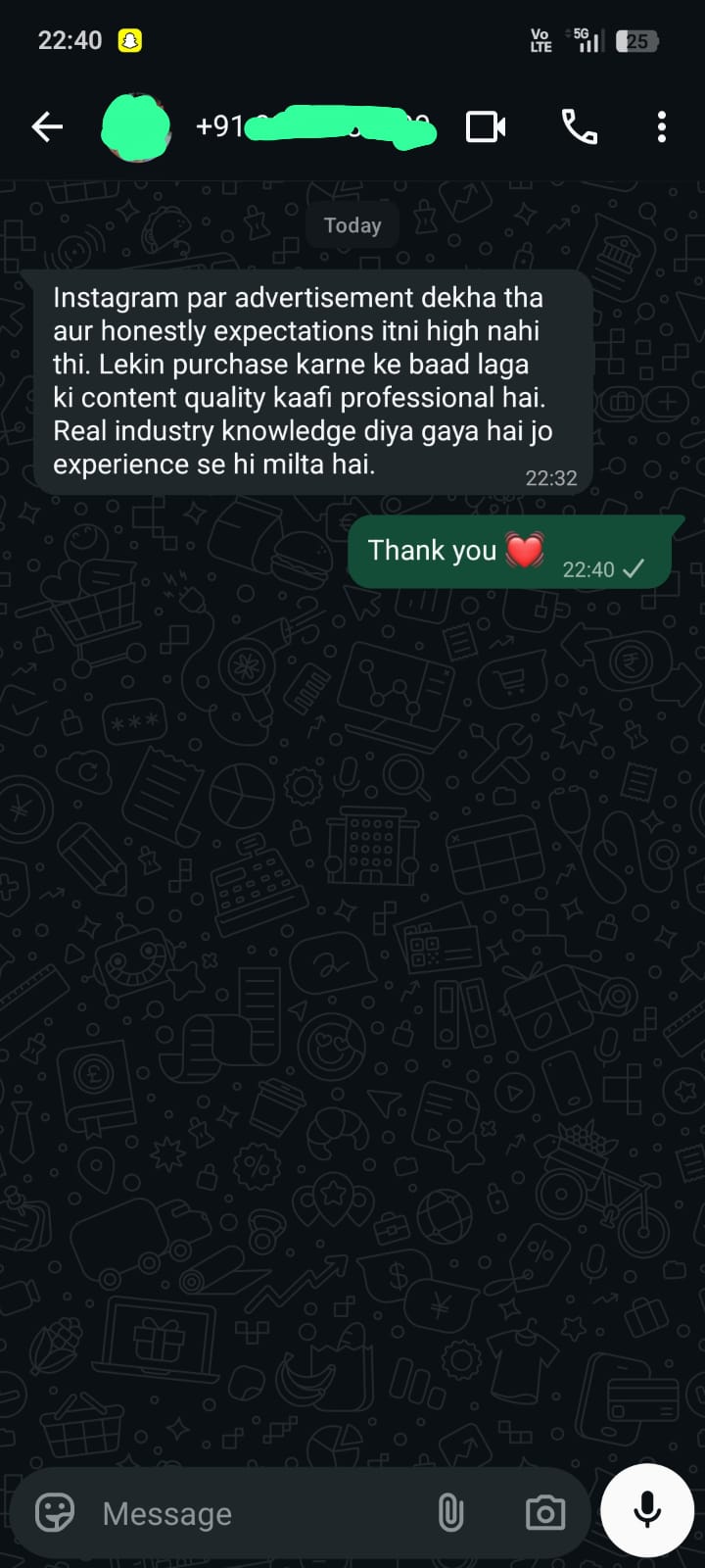 Learner feedback message 5