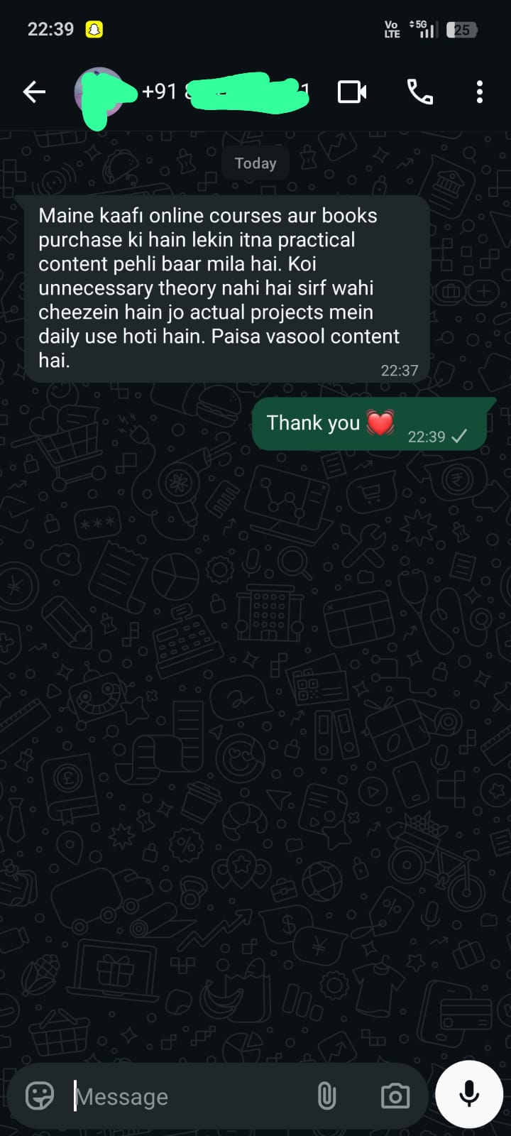 Learner feedback message 2